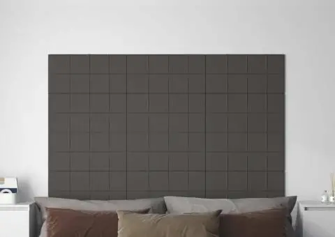 Panouri de perete 12 buc. gri închis 60x30 cm textil 2,16 m²1 - 1/5