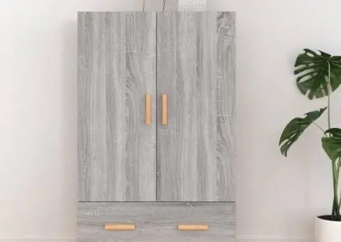 Dulap înalt, gri sonoma, 70x31x115 cm, lemn compozit - 1/5