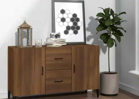 Servantă, stejar maro, 100x36x60 cm, lemn compozit - 1/5