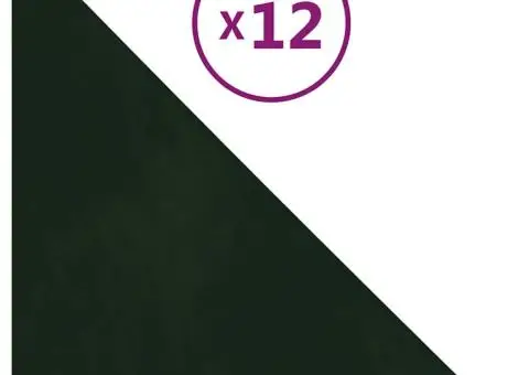 Panouri de perete 12 buc. verde închis 30x30 cm catifea 0,54 m² - 2/5