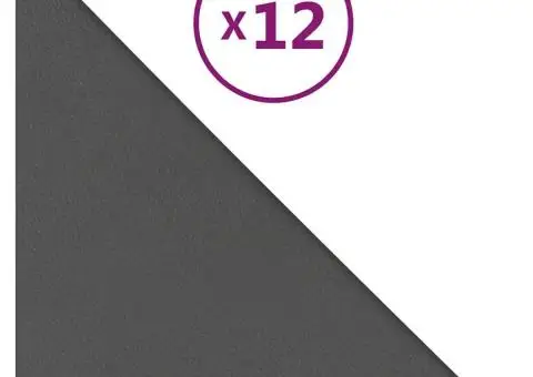 Panouri de perete 12 buc. gri, 30x30 cm piele ecologică 0,54 m² - 2/5