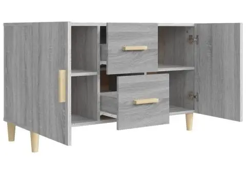 Servantă, gri sonoma, 100x36x60 cm, lemn compozit - 5/5