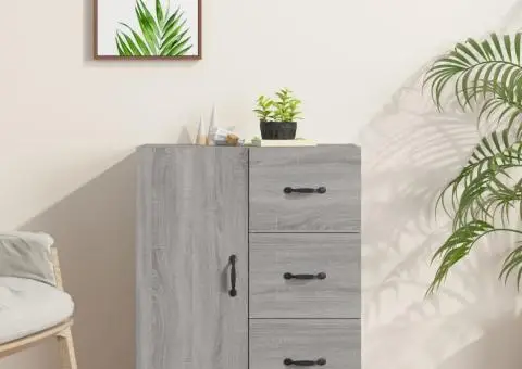 Dulap, gri sonoma, 69,5x34x90 cm, lemn compozit - 1/5