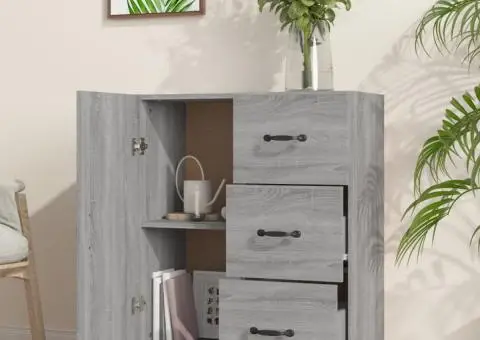 Dulap, gri sonoma, 69,5x34x90 cm, lemn compozit - 3/5