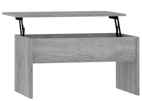 Măsuță de cafea, gri sonoma, 80x50,5x41,5 cm, lemn prelucrat - 2/5