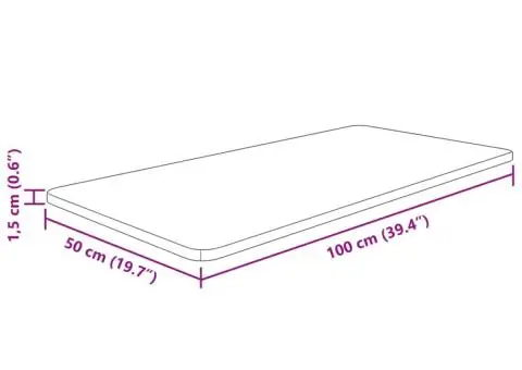 Blat de baie, maro deschis, 100x50x1,5 cm, lemn masiv tratat - 4/4