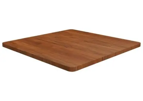 Blat de masă pătrat maro închis 70x70x2,5 cm lemn stejar tratat - 1/4