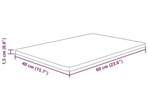 Blat de baie, maro închis, 60x40x1,5 cm, lemn masiv tratat - 4/4