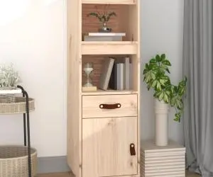 vidaXL Dulap înalt, 34x40x108,5 cm, lemn masiv de pin