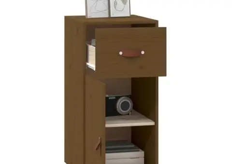 Servantă, maro miere, 34x40x75 cm, lemn masiv de pin - 5/5