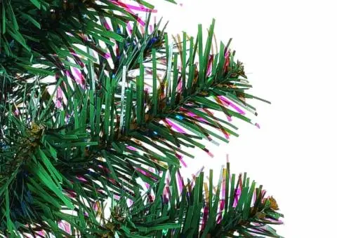 Brad de Crăciun artificial cu vârfuri irizate verde 240 cm PVC - 4/5