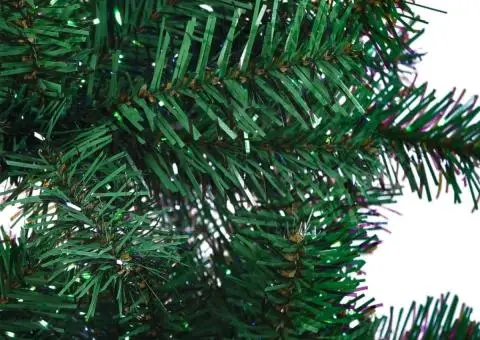 Brad de Crăciun artificial cu vârfuri irizate verde 240 cm PVC - 5/5