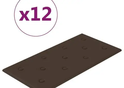 Panouri perete 12 buc. maro, 60x30 cm piele ecologică 2,16 m² - 2/5