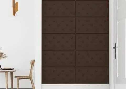 Panouri perete 12 buc. maro, 60x30 cm piele ecologică 2,16 m² - 4/5