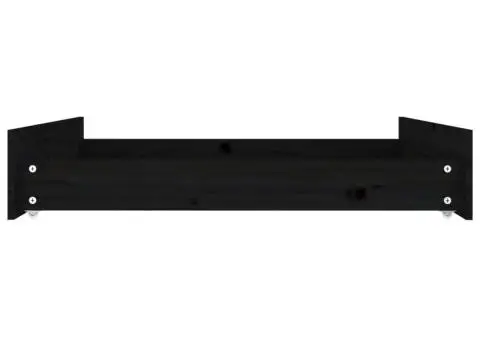 Sertare pentru pat, 2 buc., negru, lemn masiv de pin - 5/5