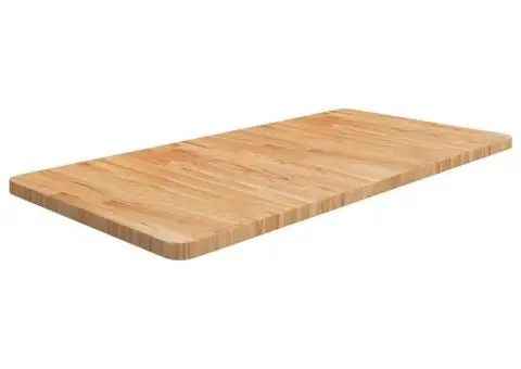 Blat de baie, maro deschis, 100x50x2,5 cm, lemn masiv tratat - 1/4