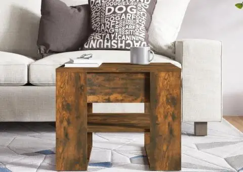 Măsuță de cafea, stejar fumuriu, 55,5x55x45 cm, lemn prelucrat - 5/5