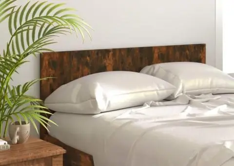 Tăblie de pat, stejar afumat, 160x1,5x80 cm, lemn compozit - 1/5