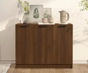 vidaXL Servantă, stejar maro, 90,5x30x70 cm, lemn prelucrat
