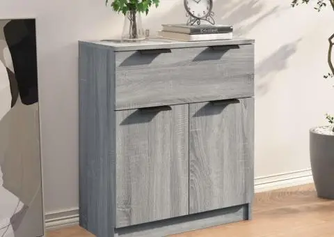 Dulap, sonoma gri, 60x30x70 cm, lemn prelucrat - 3/5