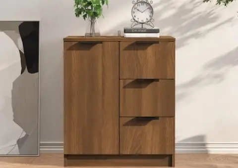 Dulap, stejar maro, 60x30x70 cm, lemn prelucrat - 1/5