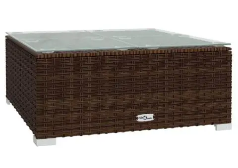 Set mobilier de grădină cu perne, 8 piese, maro, poliratan - 5/5