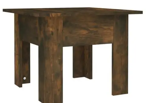 Măsuță de cafea, stejar fumuriu, 55x55x42 cm, lemn prelucrat - 2/5