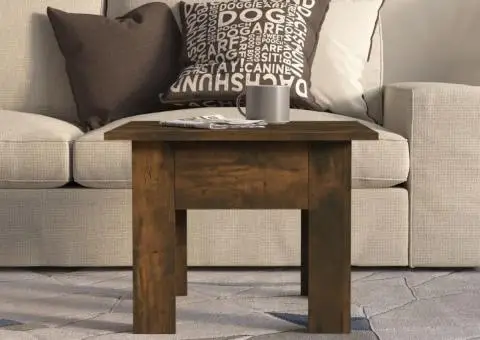 Măsuță de cafea, stejar fumuriu, 55x55x42 cm, lemn prelucrat - 3/5