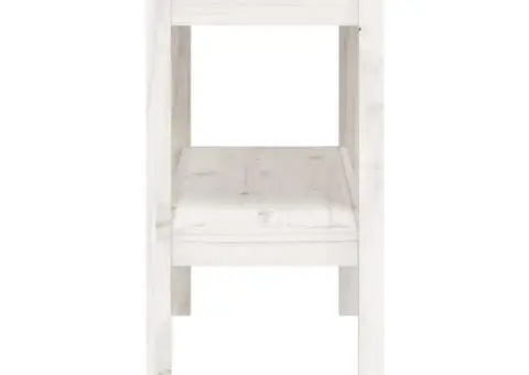 Masă consolă, alb, 110x40x75 cm, lemn masiv de pin - 5/5