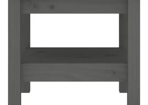 Măsuță de cafea, gri, 45x45x40 cm, lemn masiv de pin - 3/5