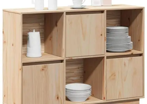 Servantă, 110,5x35x80 cm, lemn masiv de pin - 4/5