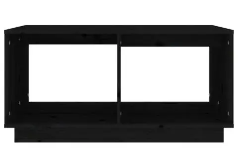 Măsuță de cafea, negru, 80x50x40 cm, lemn masiv de pin - 5/5