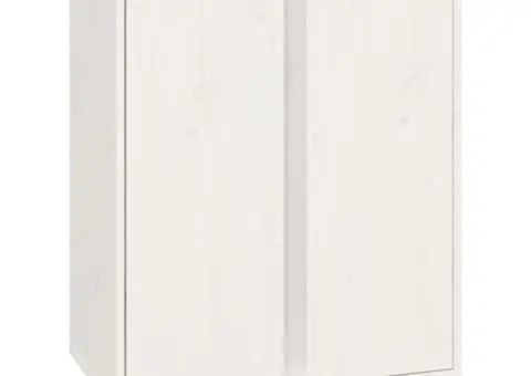 Servantă, alb, 60x35x80 cm, lemn masiv de pin - 2/5