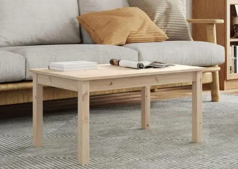 Măsuță de cafea, 80x50x40 cm, lemn masiv de pin - 1/5