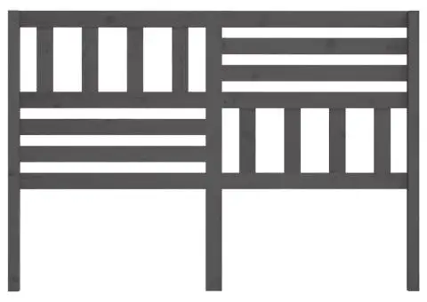 Tăblie de pat, gri, 126x4x100 cm, lemn masiv de pin - 4/5