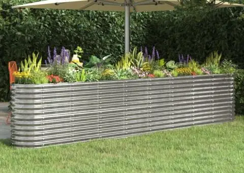 Strat înălțat grădină 332x40x68 cm oțel vopsit electrostatic - 1/5