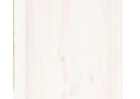 Dulap pentru pantofi, alb, 110x38x45,5 cm, lemn masiv pin - 5/5