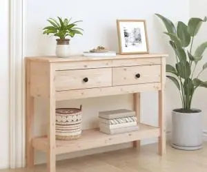 vidaXL Masă consolă, 100x35x75 cm, lemn masiv de pin
