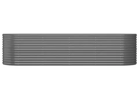 Strat înălțat grădină gri 296x80x68cm oțel vopsit electrostatic - 3/5