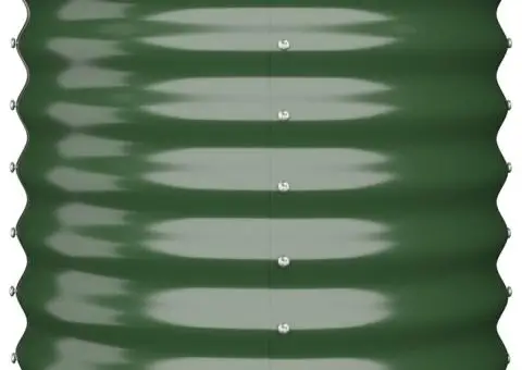 Jardinieră grădină verde 40x40x36 cm oțel vopsit electrostatic - 3/4