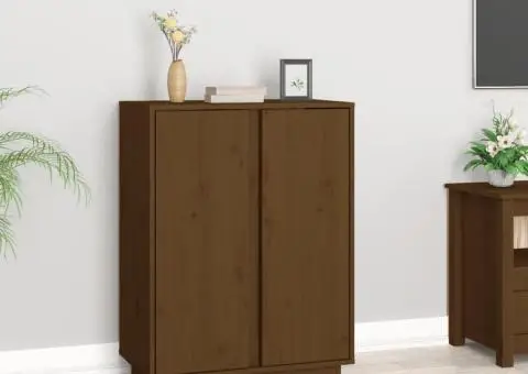 Servantă, maro miere, 60x35x80 cm, lemn masiv de pin - 1/5