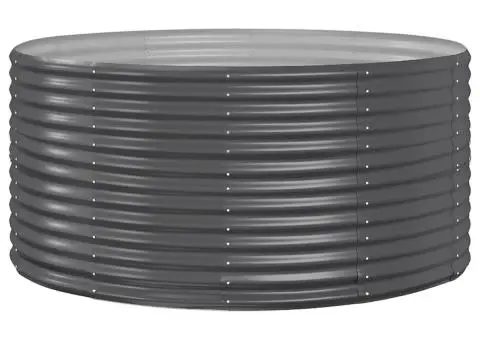 Jardinieră, antracit, 140x140x68 cm, oțel vopsit electrostatic - 2/4