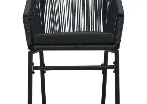 Set de servit masa pentru grădină, 5 piese, negru - 5/5