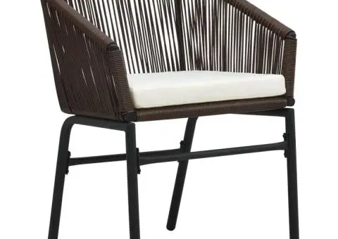 Set de mobilier pentru grădină, 5 piese, maro - 4/5