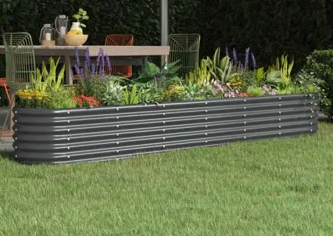 Strat înălțat grădină 260x40x36 cm oțel vopsit electrostatic - 1/5