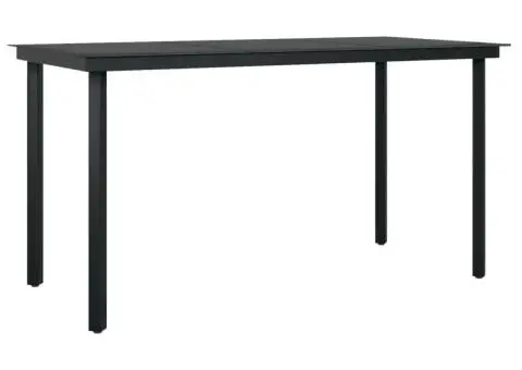 Set de servit masa pentru grădină, 5 piese, negru - 5/5