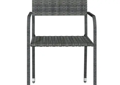 Set mobilier pentru grădină, 9 piese, gri - 4/5