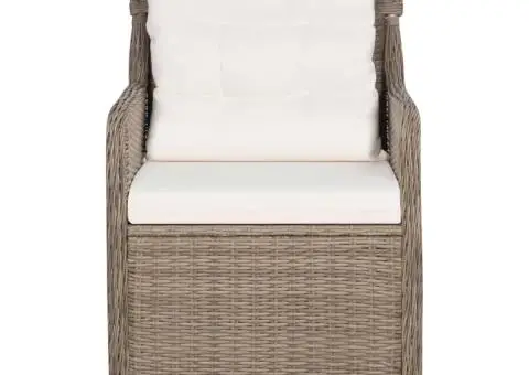 Set mobilier pentru grădină, 3 piese, maro - 5/5