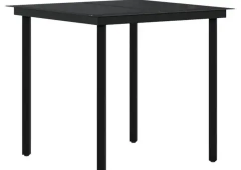 Set mobilier de grădină, cu perne, 3 piese, negru - 5/5