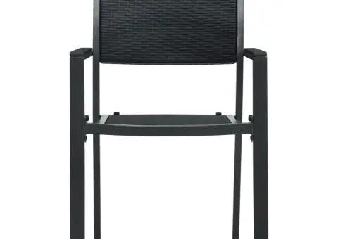 Set de servit masa pentru grădină, 5 piese, negru - 5/5